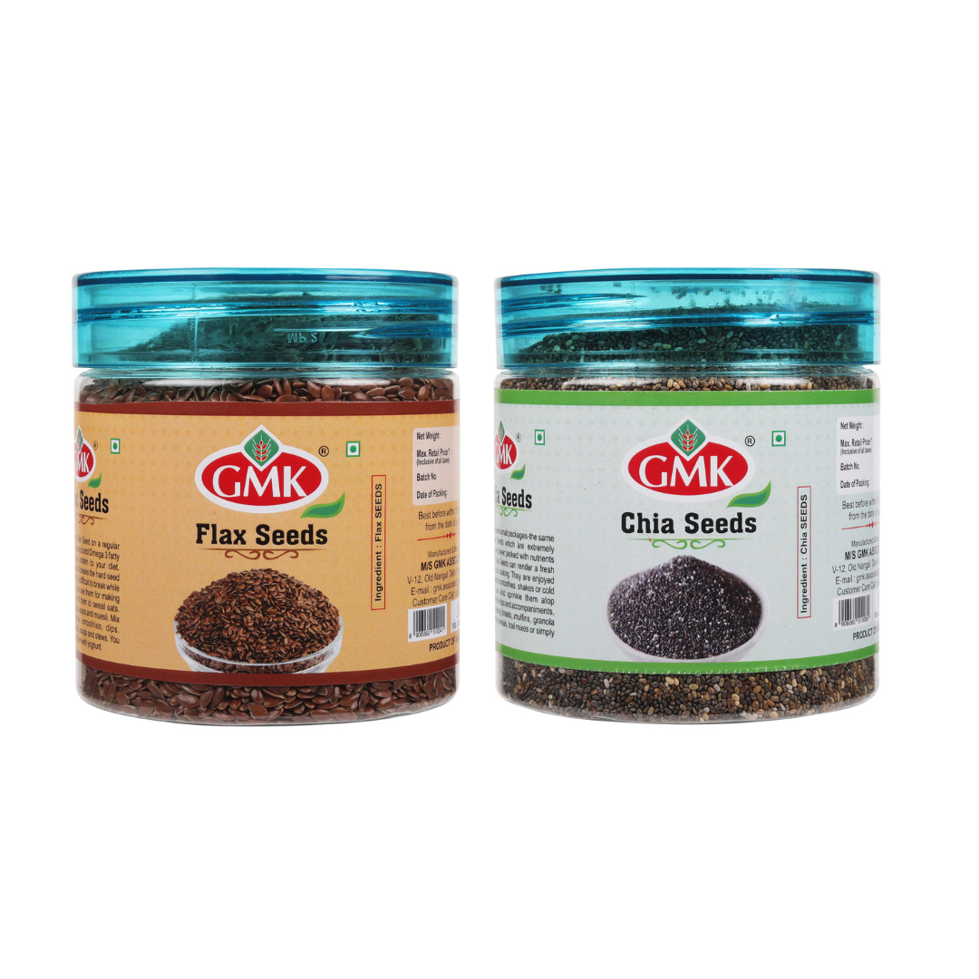 Combo of Chia Seeds & Flex Seeds for Weight Loss - 250 g/each